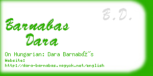 barnabas dara business card